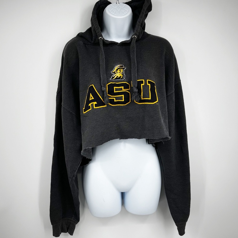 ASU Mountaineers Cropped Hoodie Size Medium Embroidered